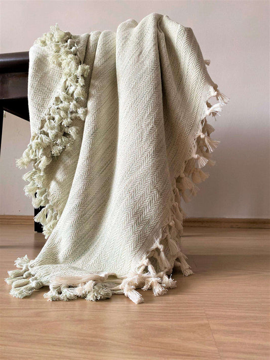 Şirince Artisanal Cotton Blanket handwoven