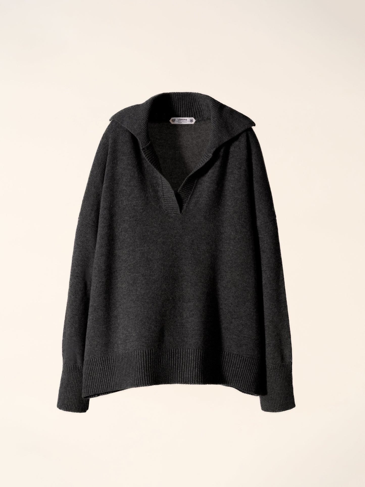 Cashmere Mix Relaxed Polo Italian Artisanal Knitwear