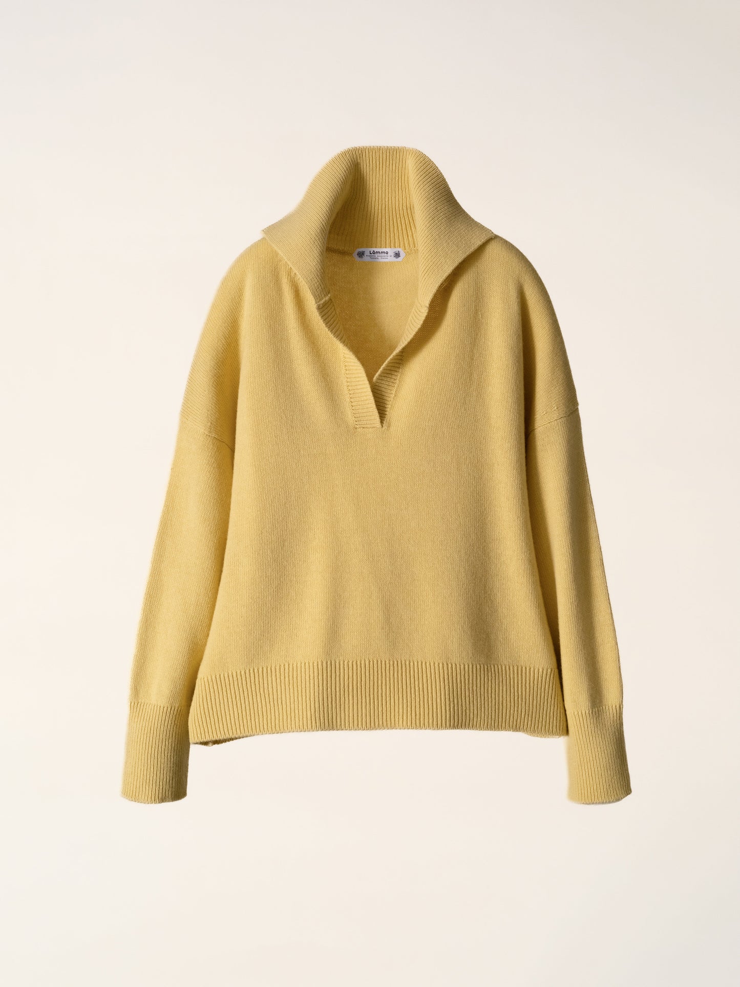 Cashmere Mix Relaxed Polo Italian Artisanal Knitwear