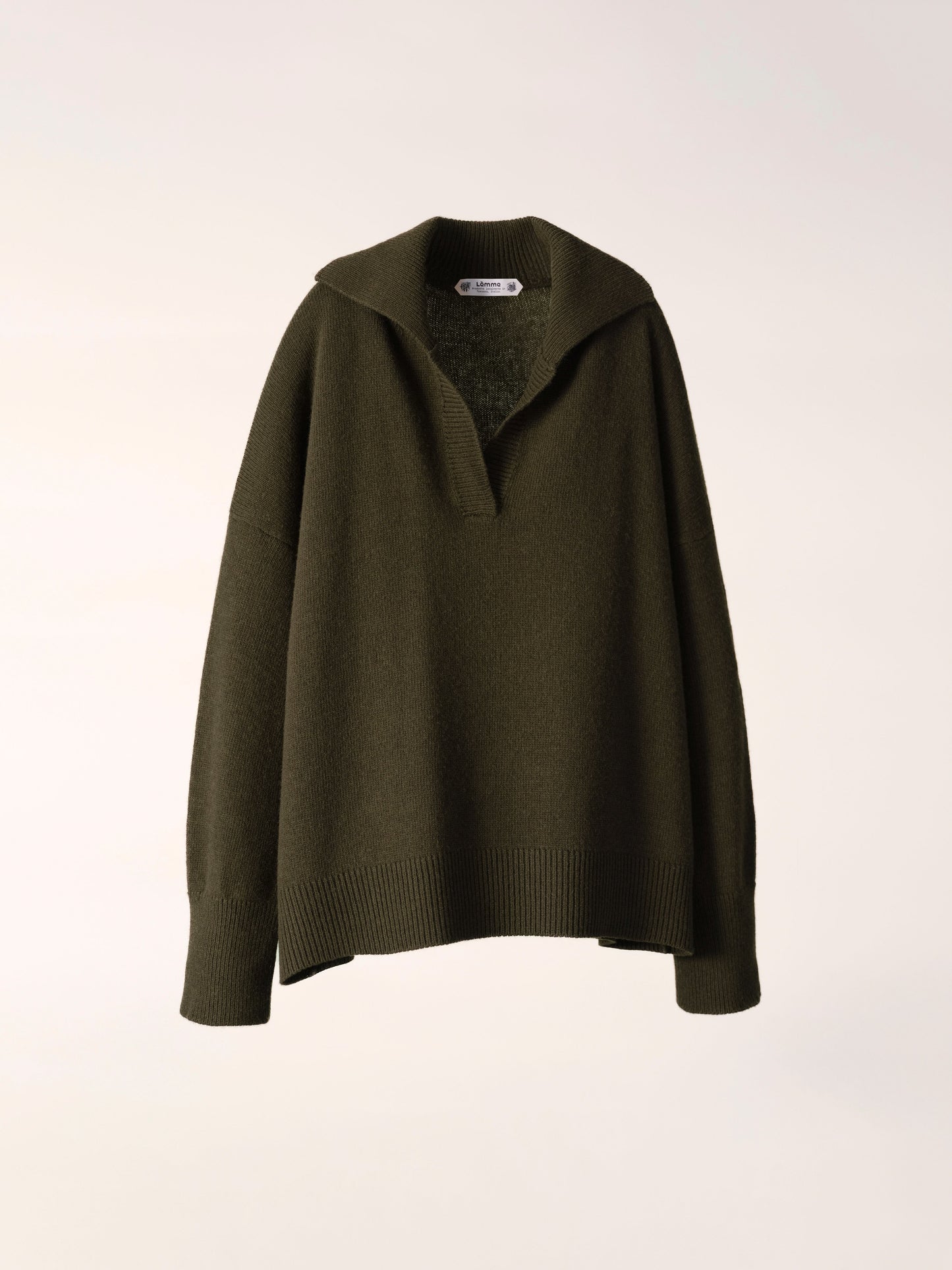 Cashmere Mix Relaxed Polo Italian Artisanal Knitwear