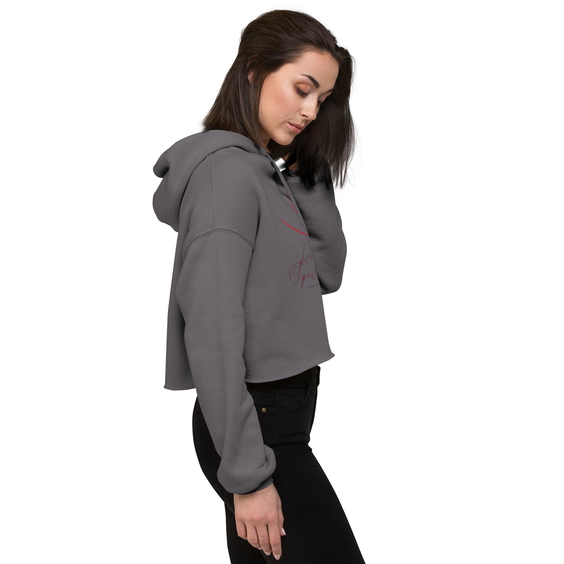 Love Spoiling – Women's Cropped Hoodie | Organic Valentine's Design - HenryPawHaven
