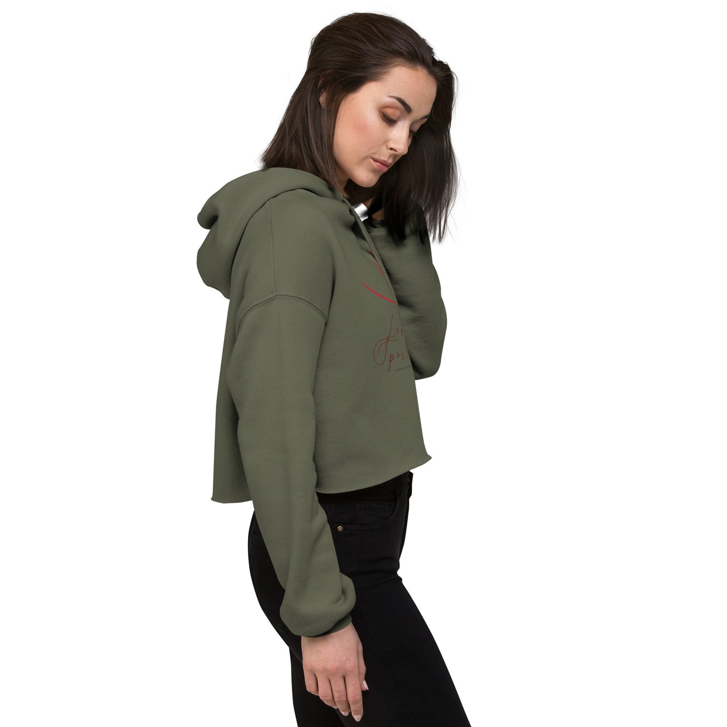 Love Spoiling – Women's Cropped Hoodie | Organic Valentine's Design - HenryPawHaven