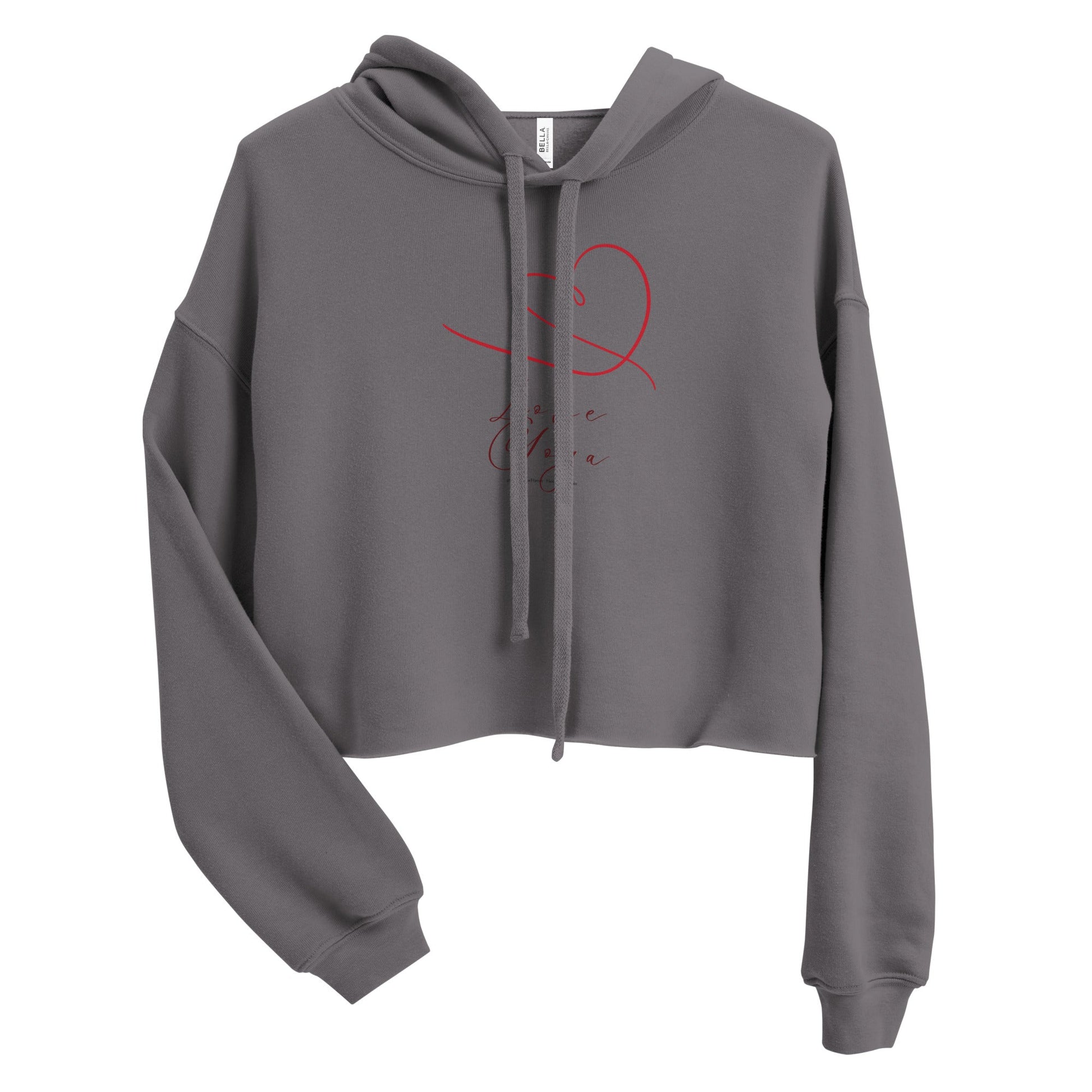 Love Yoga – Women's Cropped Hoodie | Organic Valentine's Design - HenryPawHaven