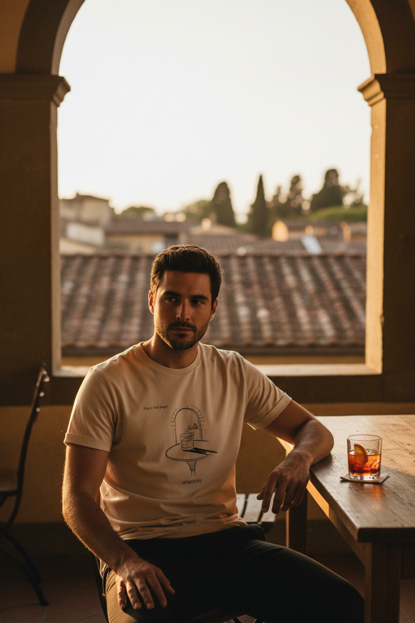 Momento - Male Aperitivo Lifestyle Mockup