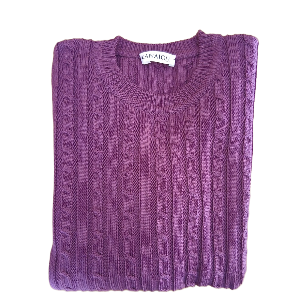 Women's Cable Knit Sweater - Extrafine Merino Wool