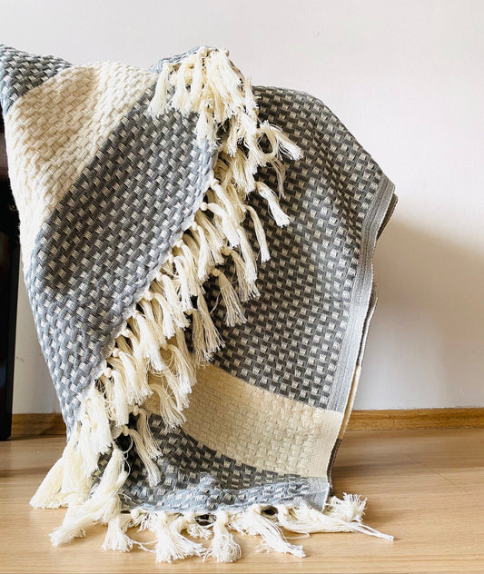 Istanbul Handwoven Cotton Throw - Turkish Artisan Craft