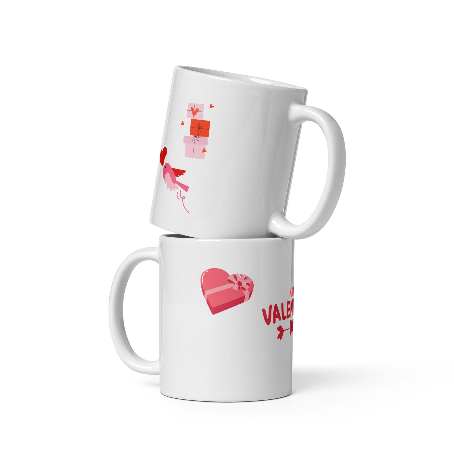 Valentine Mug – Little Bird, Hearts & Gift Boxes - HenryPawHaven
